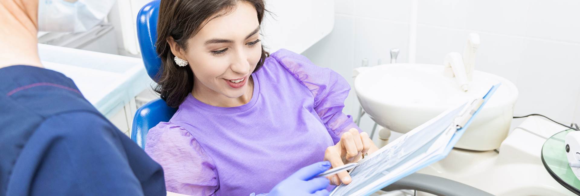 Woman at dental
