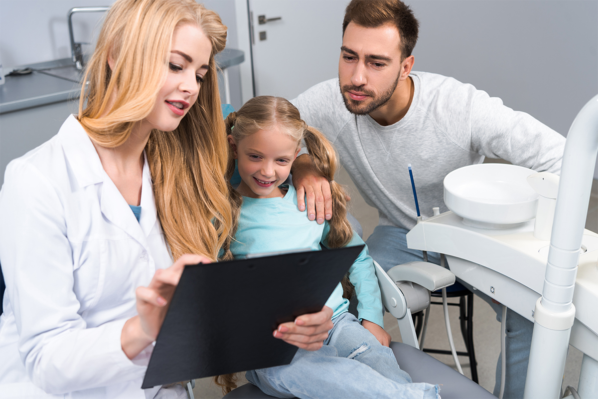 Beautiful kid in dental