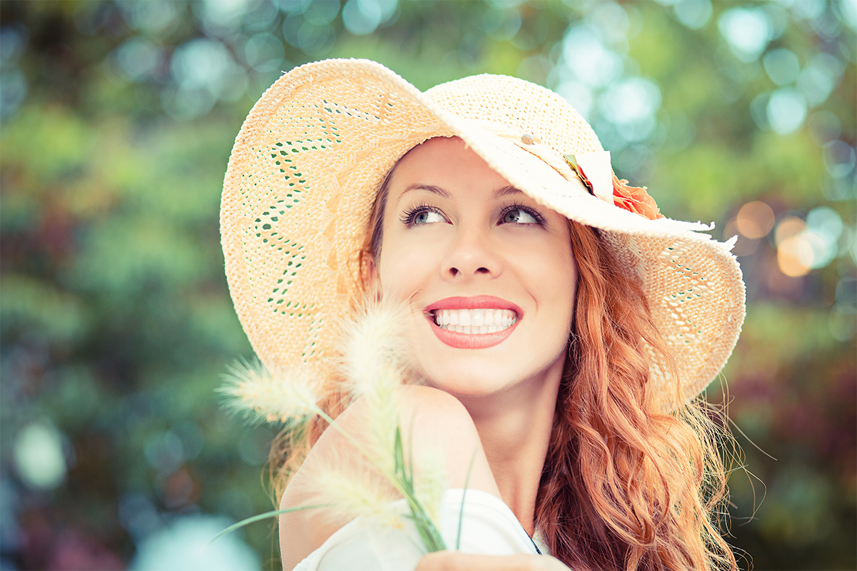 Beautiful woman smiling