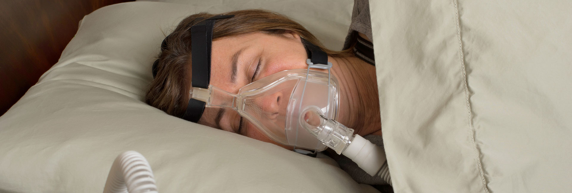 Woman having Sleep Apnea treatment
